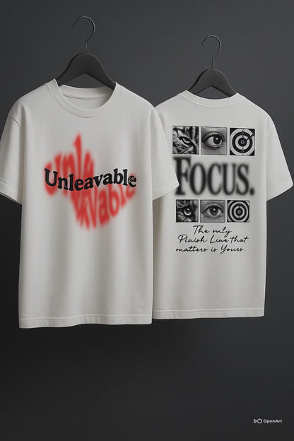 Focus Oversized Sharp Eye Graphic T-Shirt: Unisex | Unleavables | 100% Cotton | Round Neck 