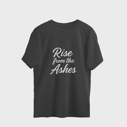 Lucifer Oversized Rise From Ashes Graphic T-Shirt: Unisex | Unleavables | 100% Cotton | Round Neck 