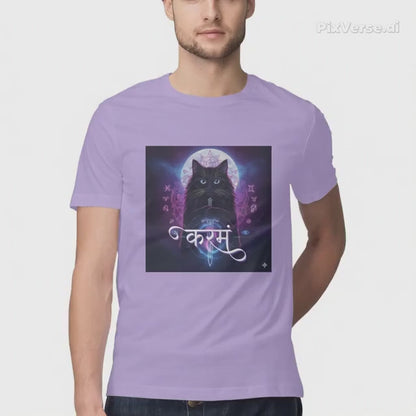 Unleavables | Cosmic Cat Karma T-shirt | Regular Unisex | 100% Cotton