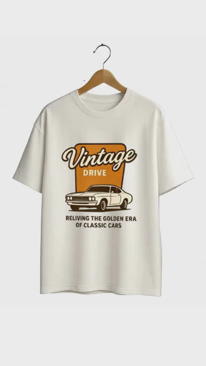 Unleavables | Vintage Car Oversized T-shirt | Unisex T-shirt | 100%cotton