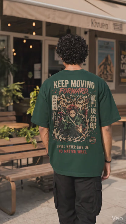 Tanjiiro Kamado Oversized Tee for Men | Cool & Aesthetic Streetwear | Anime Lover | Premium Quality