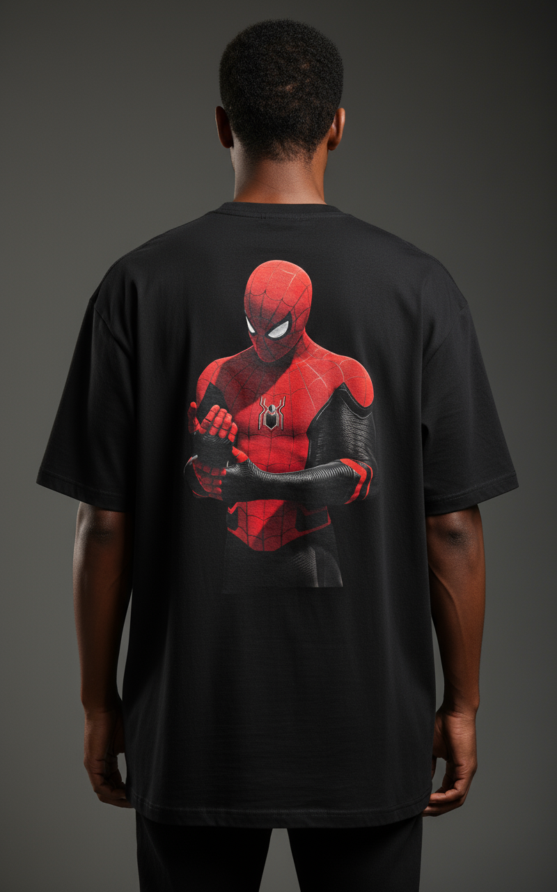 Unisex Oversized Spider-Graphic Tee