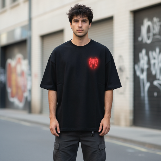 Unisex Oversized Spider-Graphic Tee