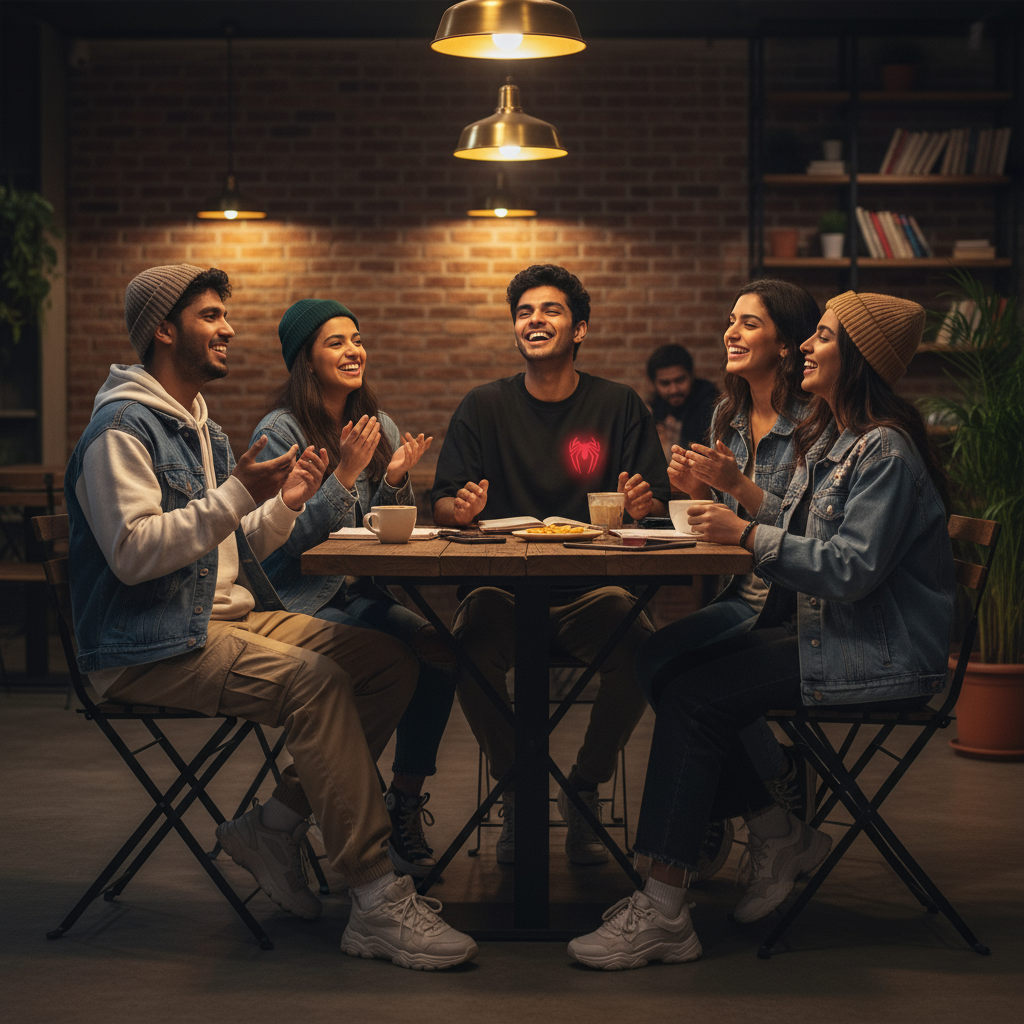 Unisex Oversized Spider-Graphic Tee