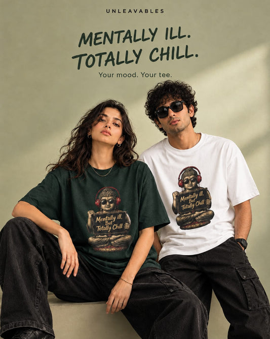 Oversized T-Shirt for Men | Funny Graphic Tee  | 220 GSM  | Unleavables