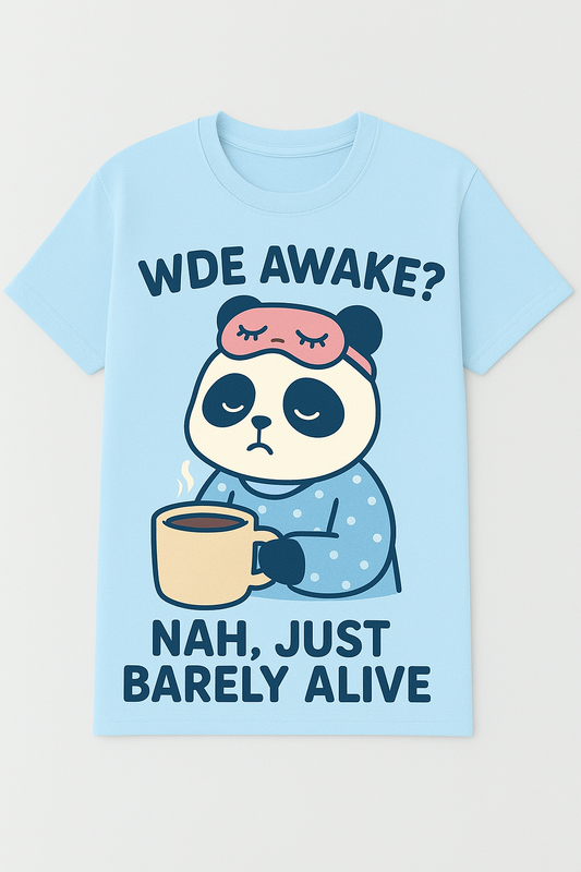Women printed round neck blue T-shirt