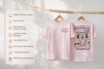 Professional Yapper Cat Women’s T shirt | Cute Funny Graphic Tee