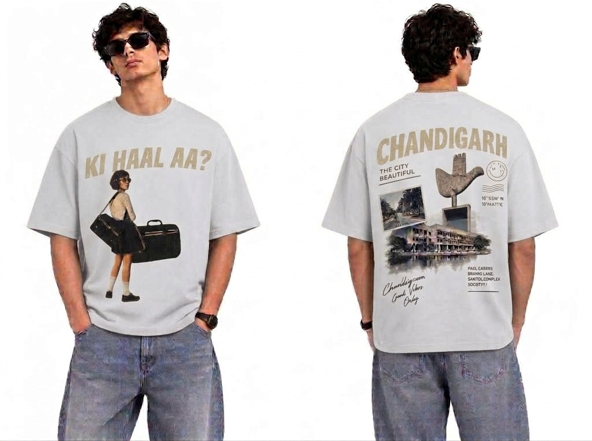 Chandigarh Streetwear Graphic Oversized T-Shirt