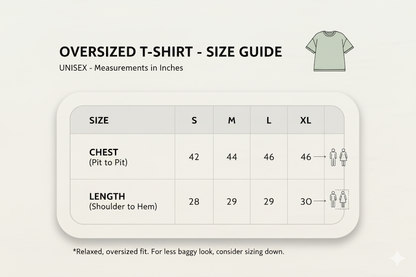 Unleavables Printed Quote Unisex Oversized T-Shirt – 100% Cotton Comfort