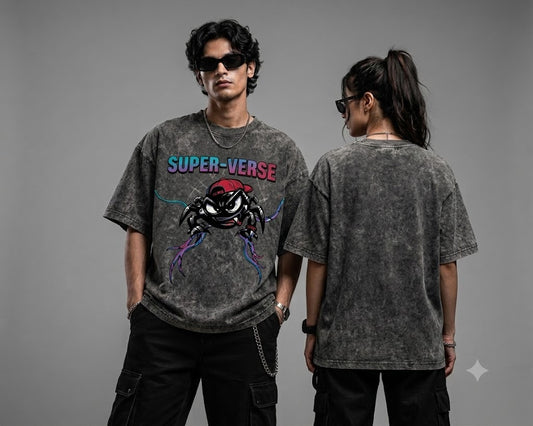 SUPER-VERSE Graphic Oversized Cotton T-Shirt