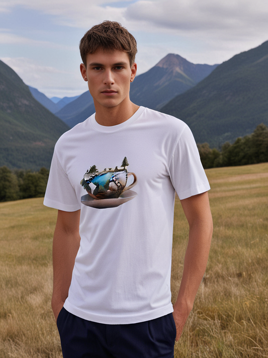 A World in a Coffee Cup Oversized Tshirt