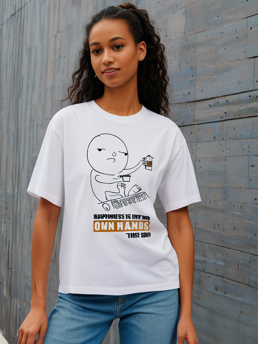 Coffee is Happiness Oversized Tshirt