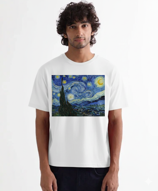 Van Gogh – Starry Night Premium Oversized T-Shirt
