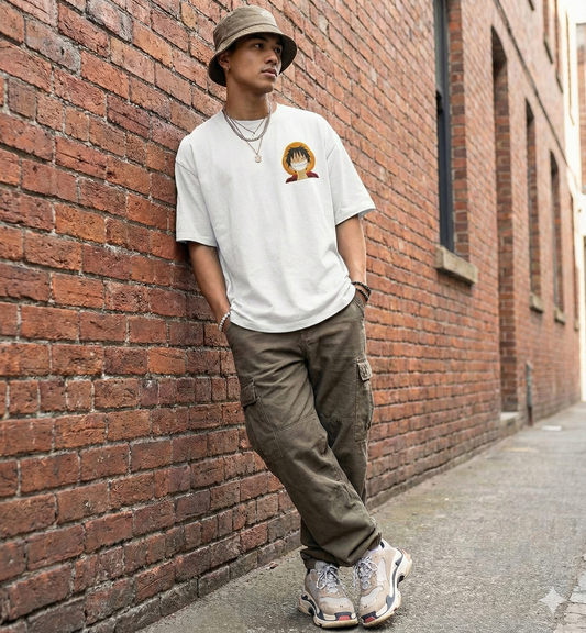 Unleavable Oversized Tshirt | Monkey D. Luffy Anime  | 100% Cotton | Unisex